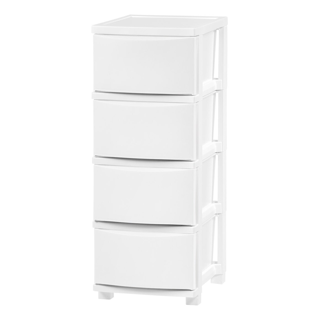 IRIS USA Plastic 4 Drawer Storage Cart, Organizer Unit for Bedroom, Closet, Kitchen, Bathroom, Laundry Room, Dorm